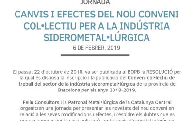 Jornada: Cambios y efectos del nuevo convenio colectivo para la industria siderometalúrgica